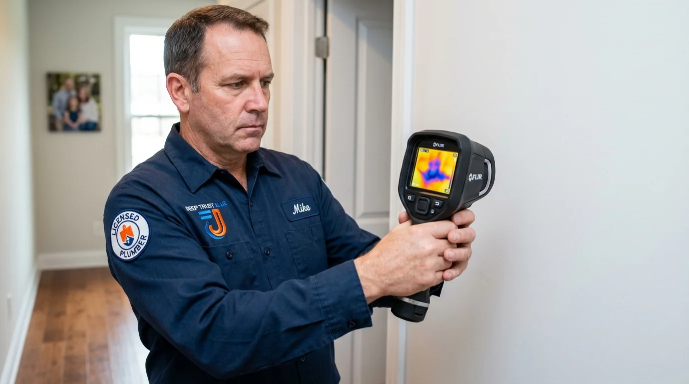 Thermal imaging leak detection by Johns Plumbing LLC in Town Creek